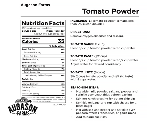 Augason Farms: Tomato Powder Can